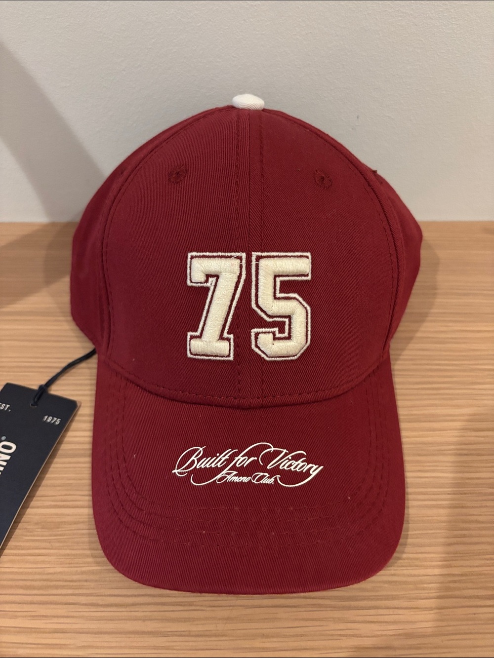 Men's Burgundy '75' Baseball Cap